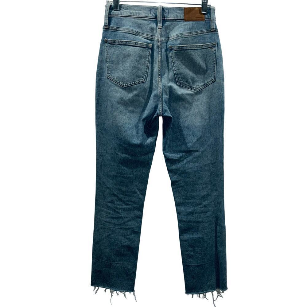 Madewell Perfect Vintage Jean in Ellicott Wash Sz 25 |High Rise Raw Hem Straight - Picture 6 of 15